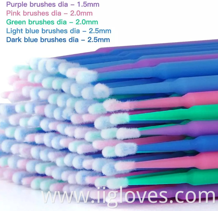 Disposable Plastic Dental Microbrush Consumable Applicator Stick Micro Tip Fine Swab Cotton Dental Brush Microbrush